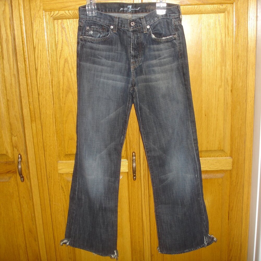 WMN'S 7 FOR ALL MANKIND RELAXED JEANS SIZE 29 BLUE